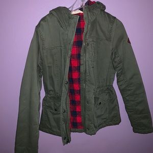 Hollister flannel lined jacket